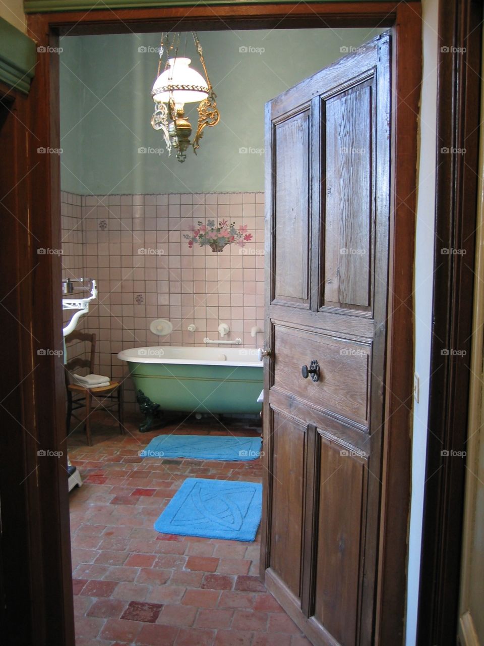 The Castle Bathroom. Bathroom in a French countryside Chateau