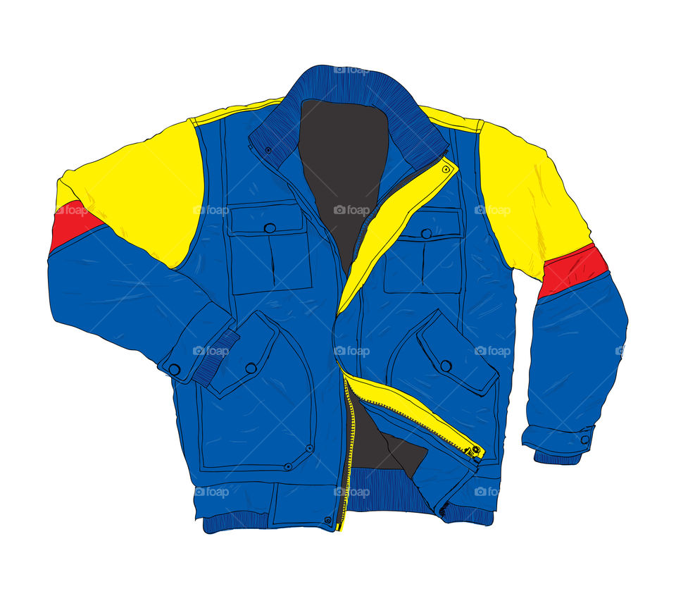 Jacket winter wear illustration