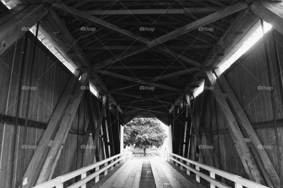 Inside Covered Bridge
