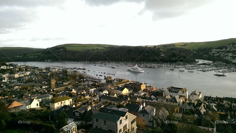 View over Dartmouth, England