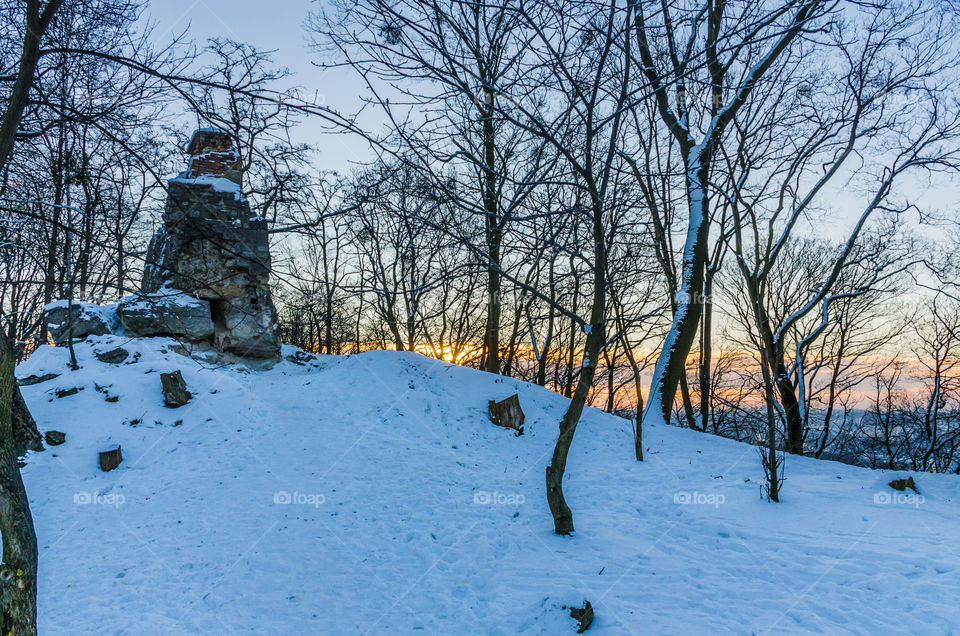 Nature landscape during sunset