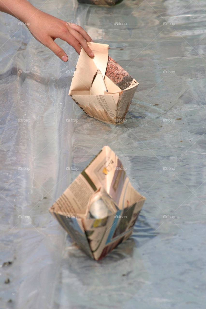 Paper boats.