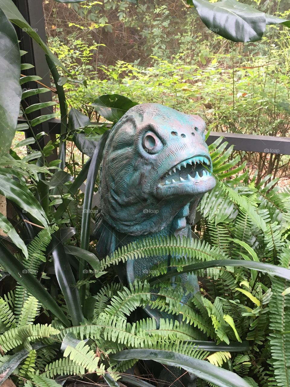 Piranha Statue in the garden
