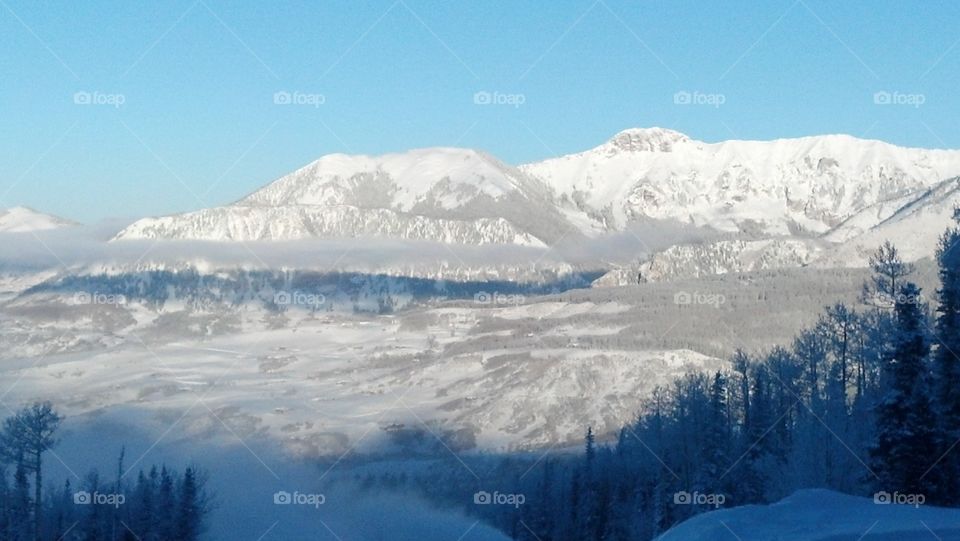 Mountain View. Telluride view Christmas morning