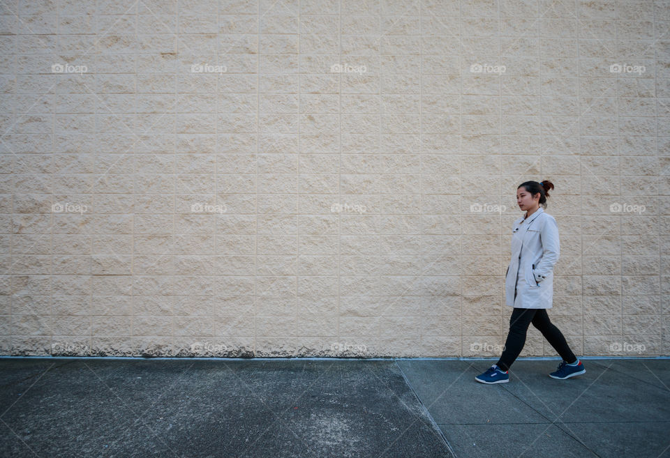 Girl with wall