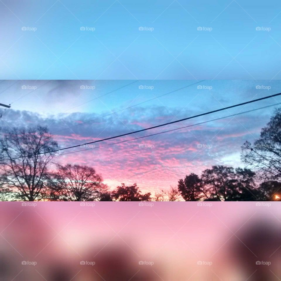 Pink sunset in Alabama
