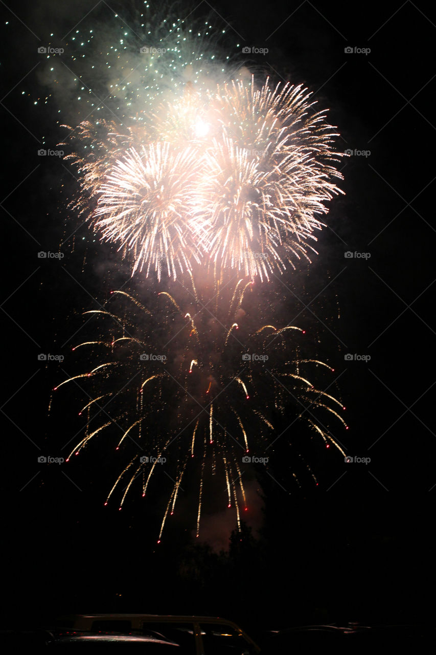 Fireworks, holiday, lights, flicker, splash, celebration, joy, sky, black sky, bright lights against the black sky, night, summer, night sky,
Bright lights of the salute against the black sky