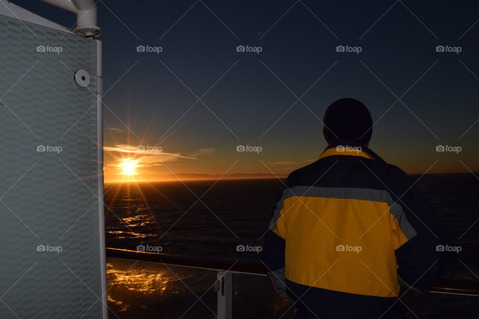 Sunrise at sea