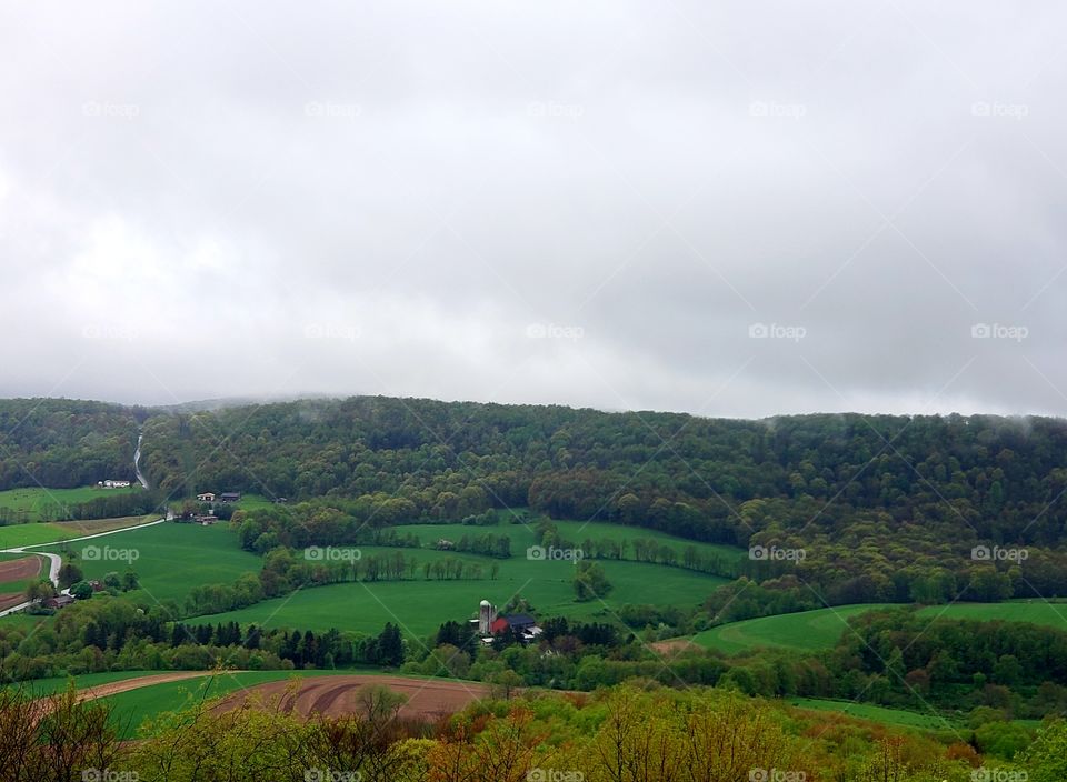 Country Landscape On A Cloudy Day