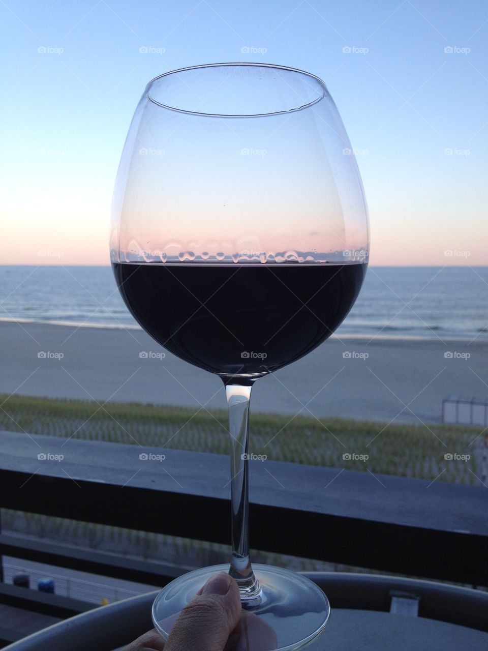 Red Wine at sunset
