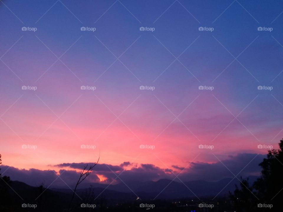 Arsonist sunset. A gift from universe