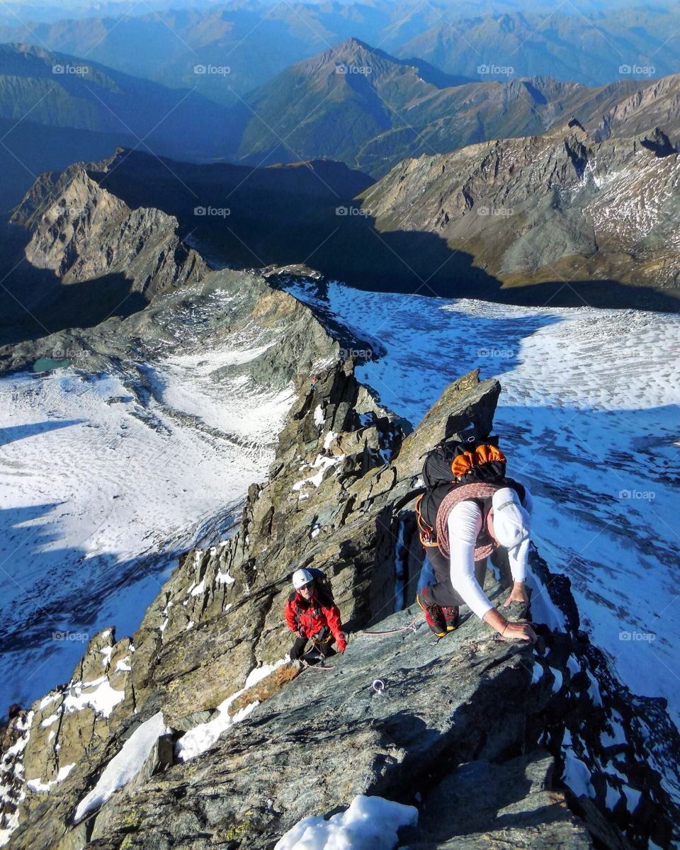 Großglockner Stüdlgrat climbing, Austria