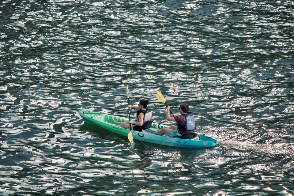 Canoe ride in the city