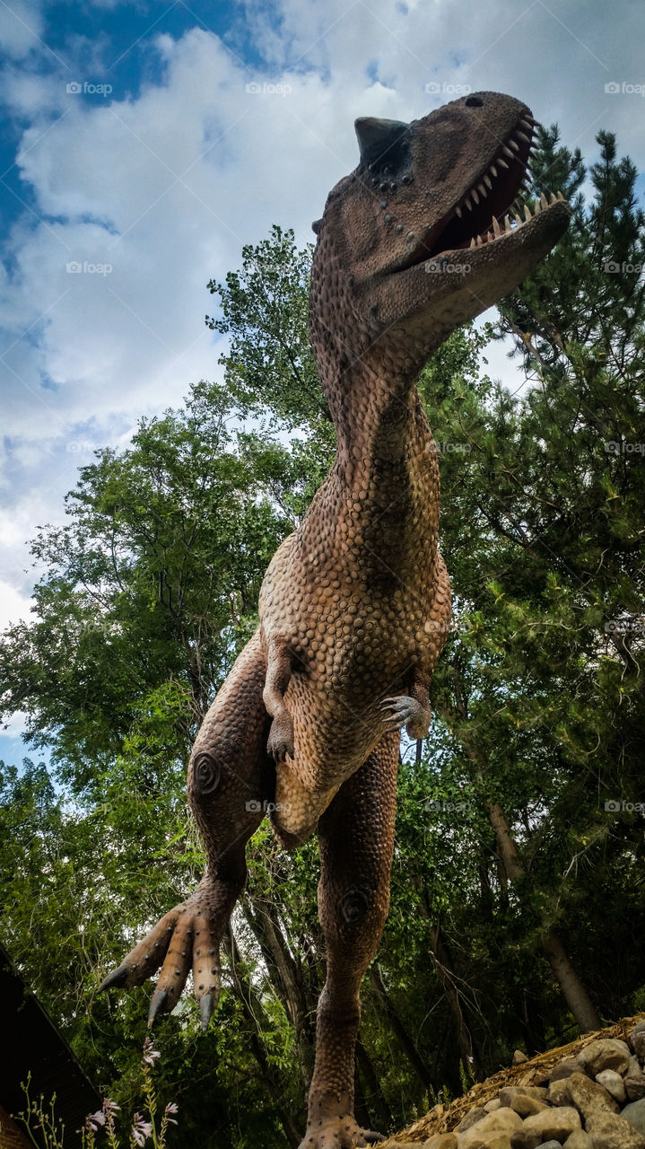 Low angle view of dinosaur