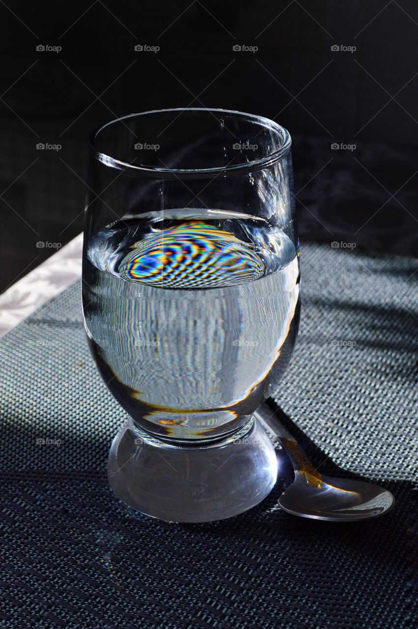 A glass of water