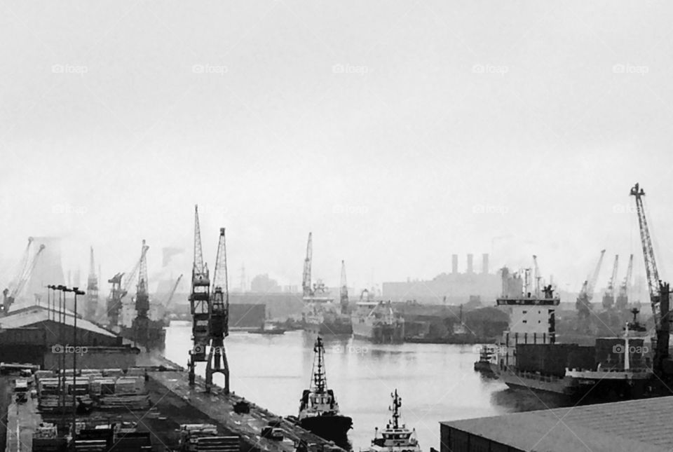 From above the docks 