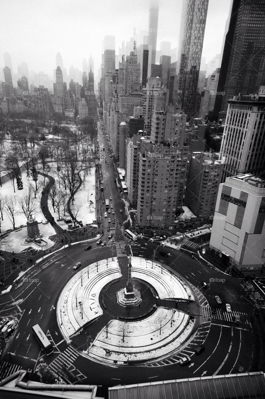 59th St. Freeze-Out. Columbus Circle New York