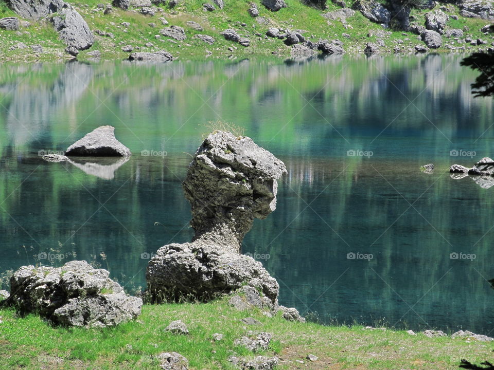 colours summer dolomiti mountain carezza lake
