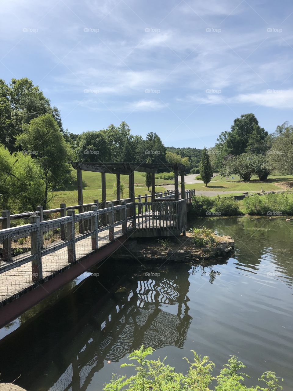 Walkway across water