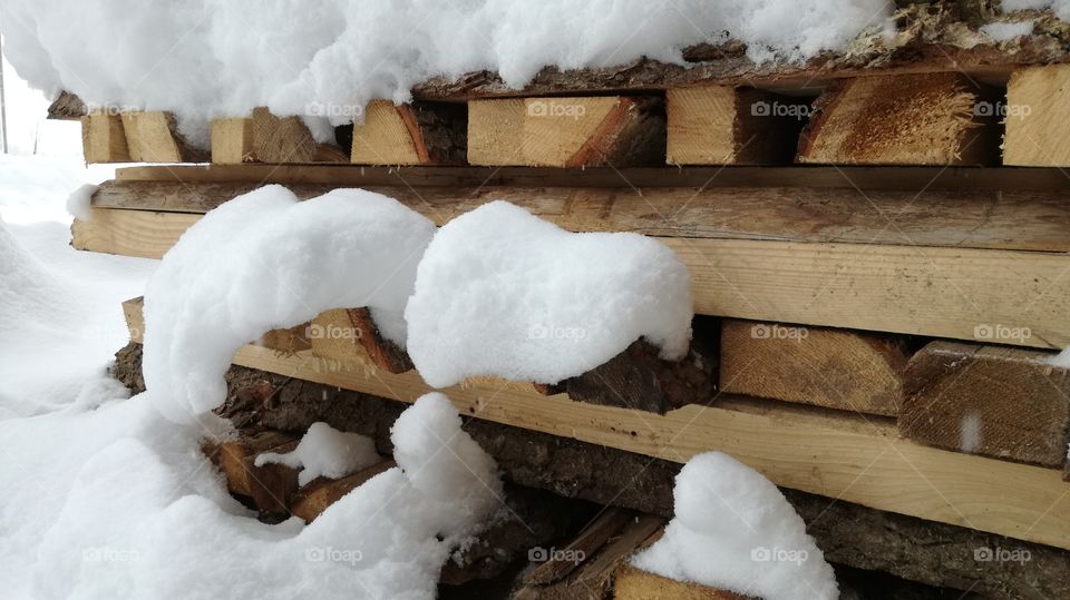 Wood and snow