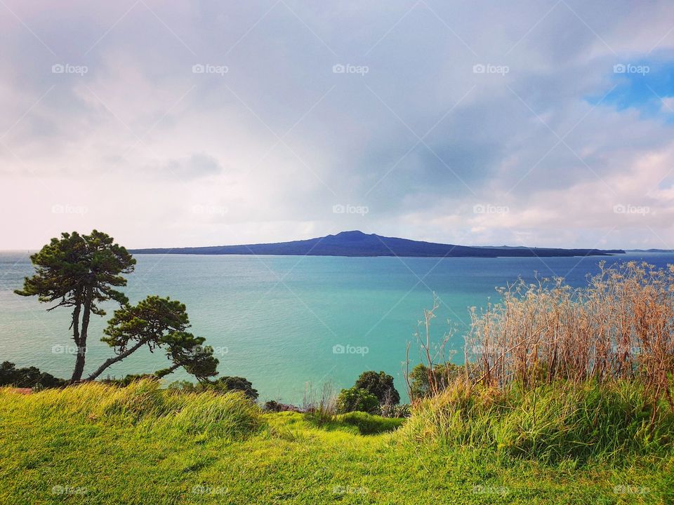 Rangitoto Volcano Photographed from North Head, Devonport