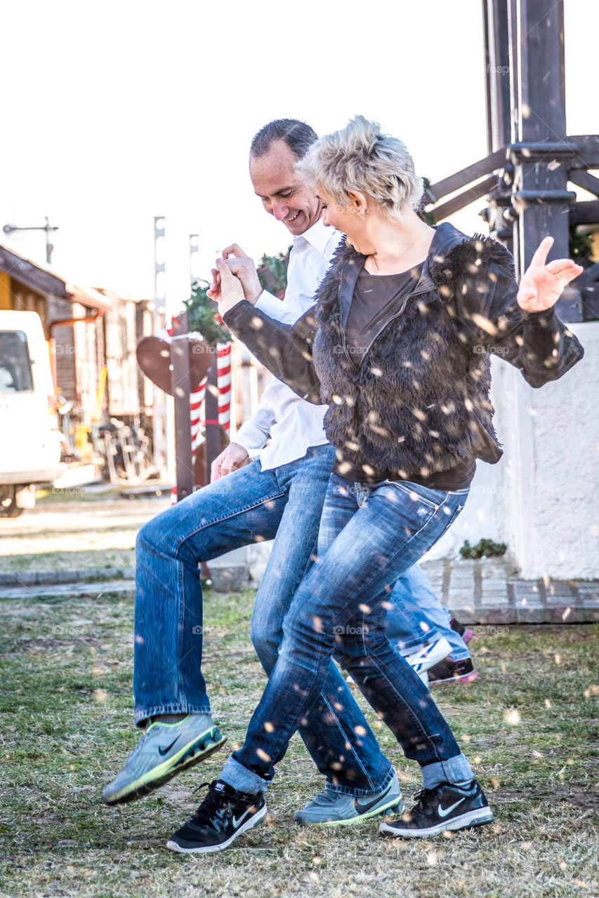 Happy Dancing Couple
