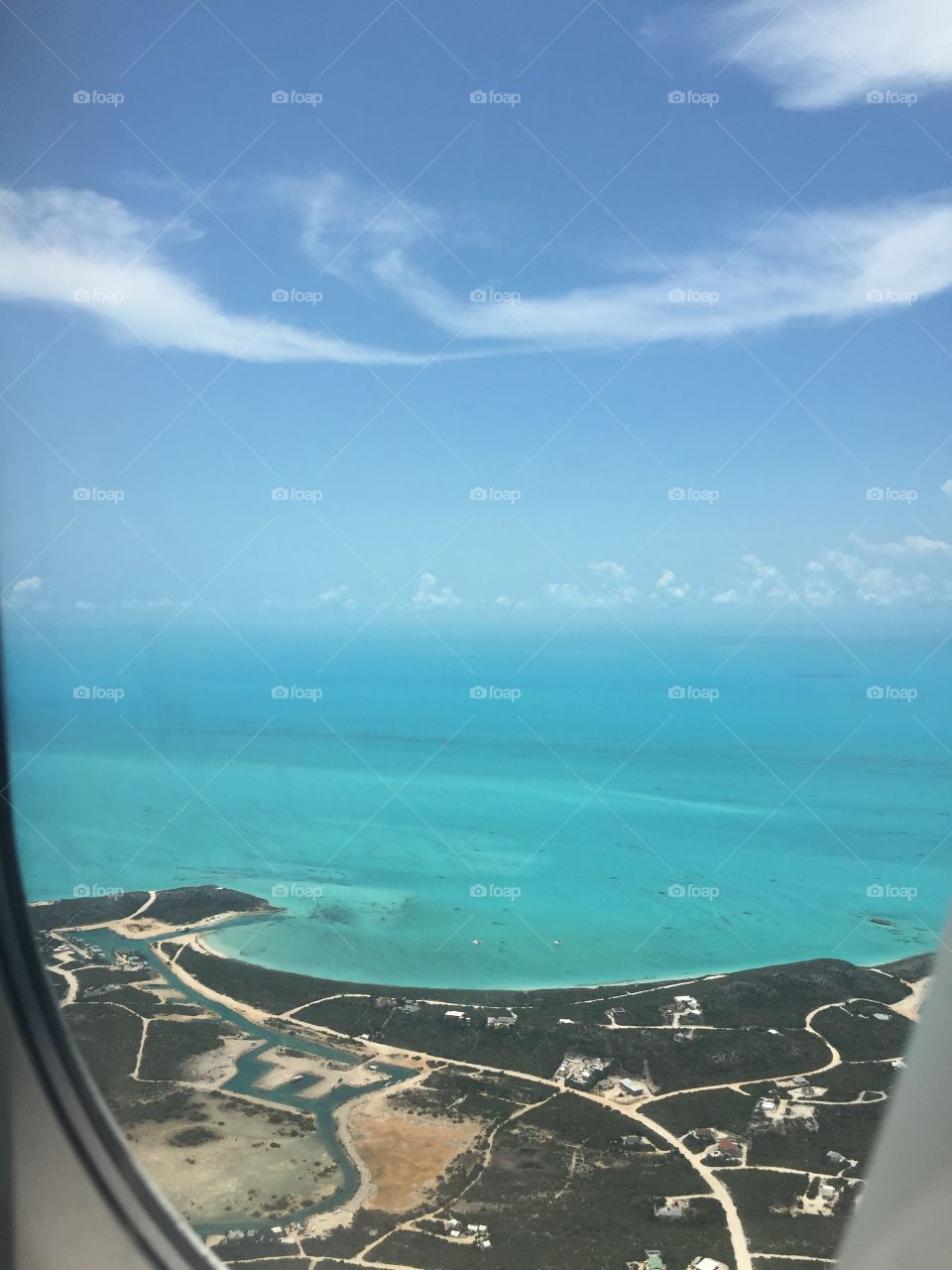 Flying over Turks and Caicos