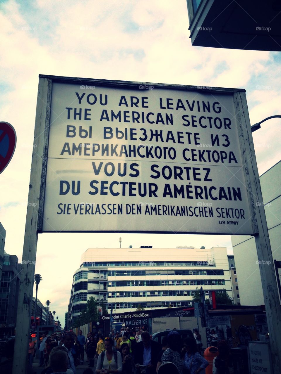 Charlie checkpoint sign 