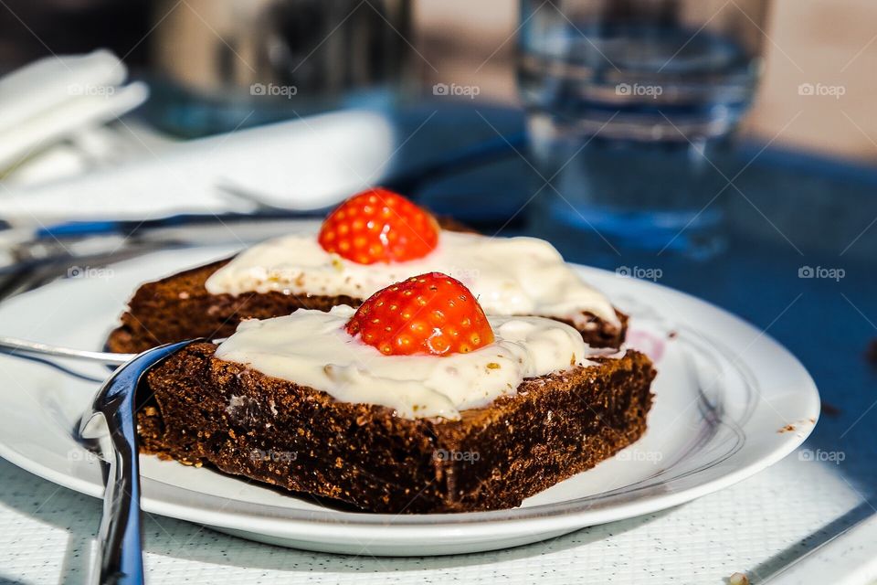 Strawberry chocolate cake. Strawberry chocolate cake