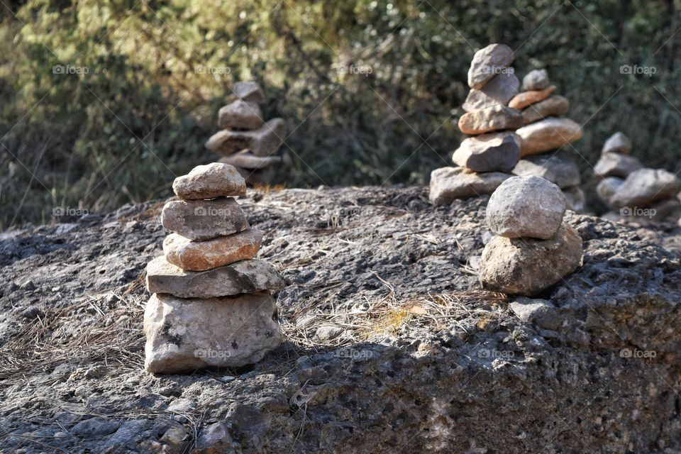 Set of stacked stones