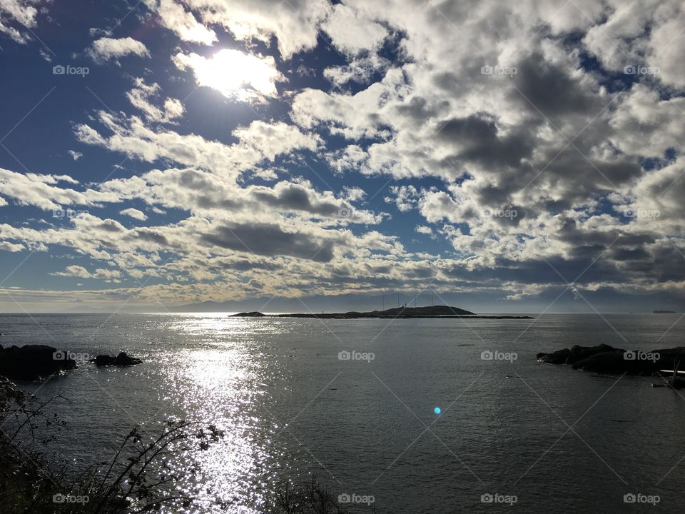 Sun illuminating the clouds 