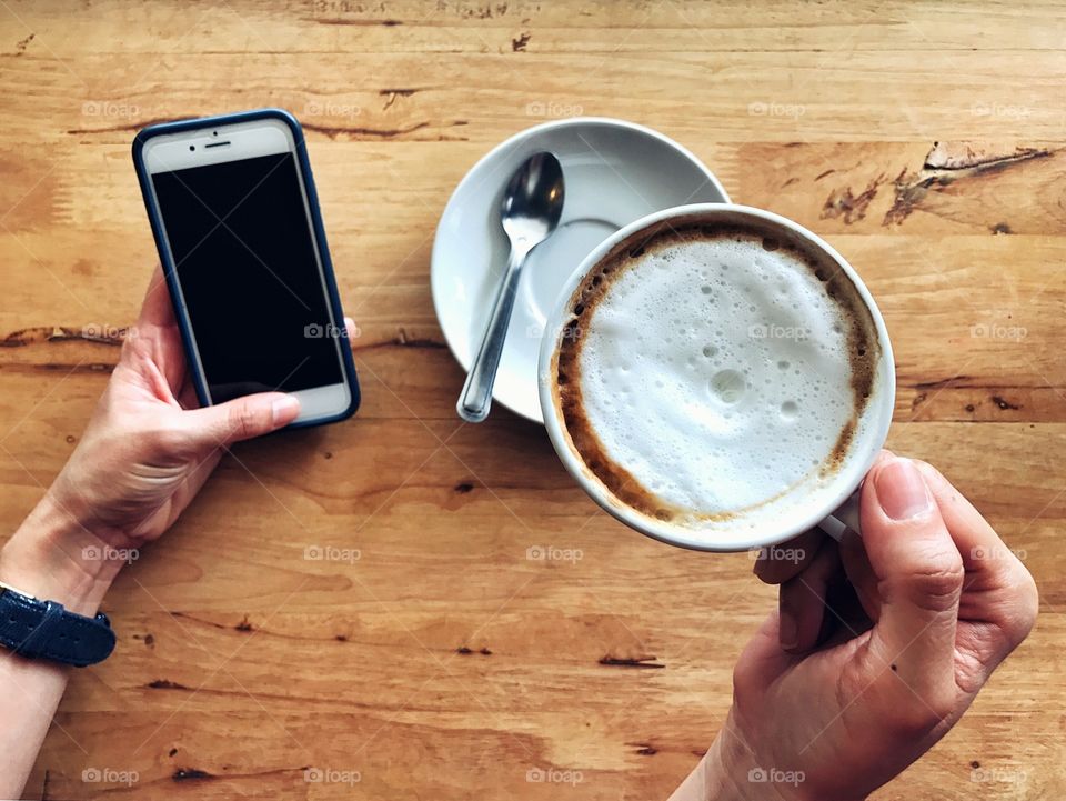 Women travel drinking coffee time 