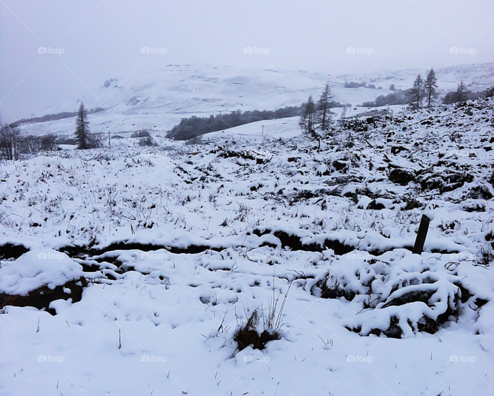 snow winter scotland highlands by Jollibird