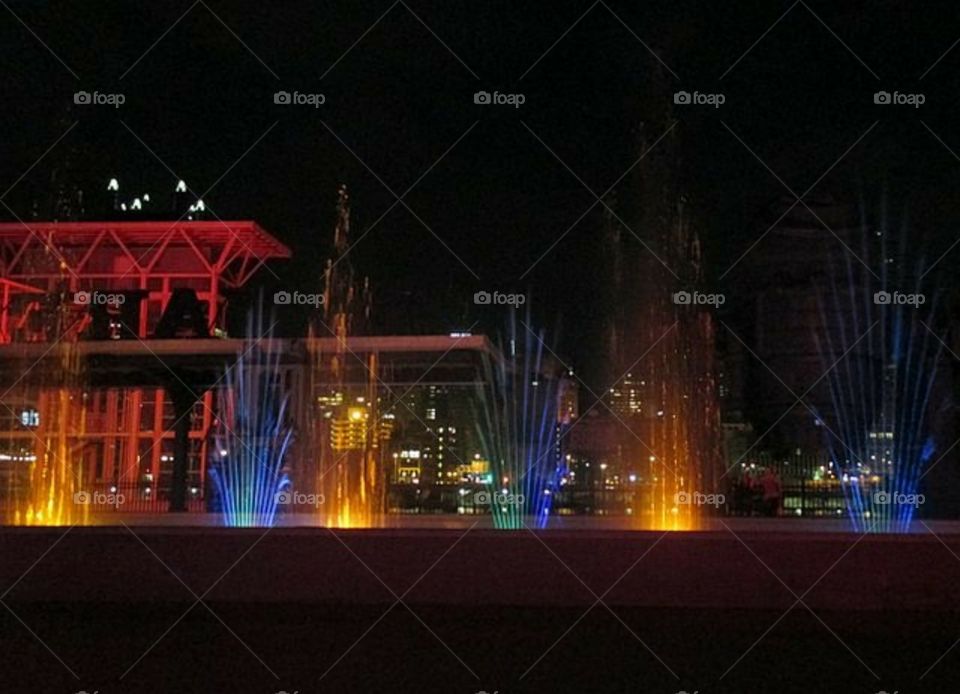colorful fountain