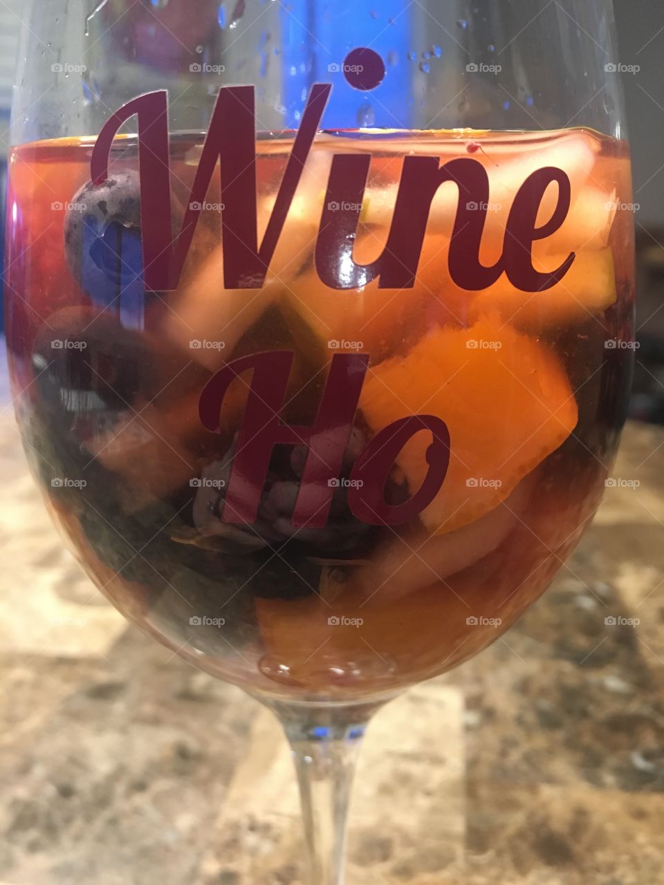 Sangria with tons of fruit 