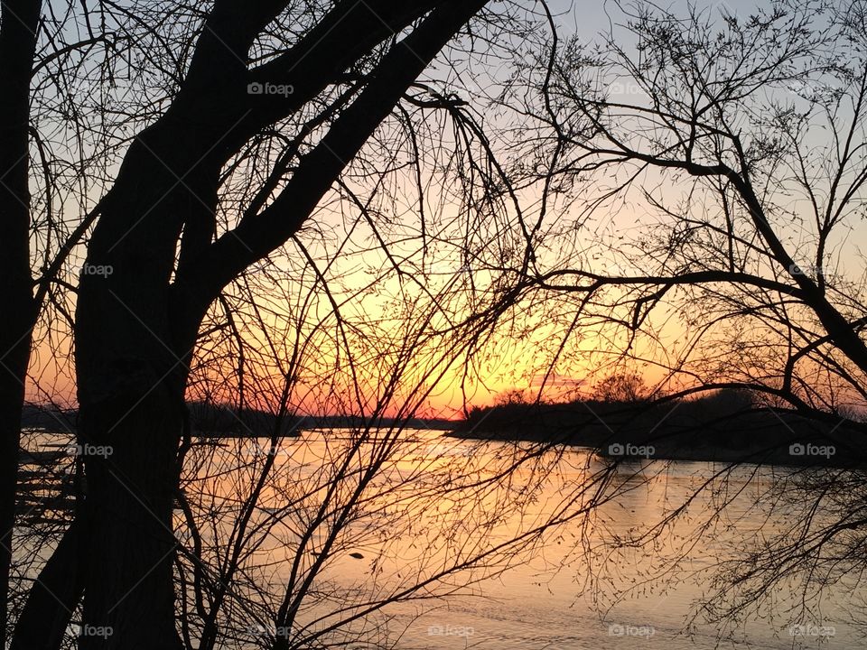 Sunset over the Platte River near Kearney, NE