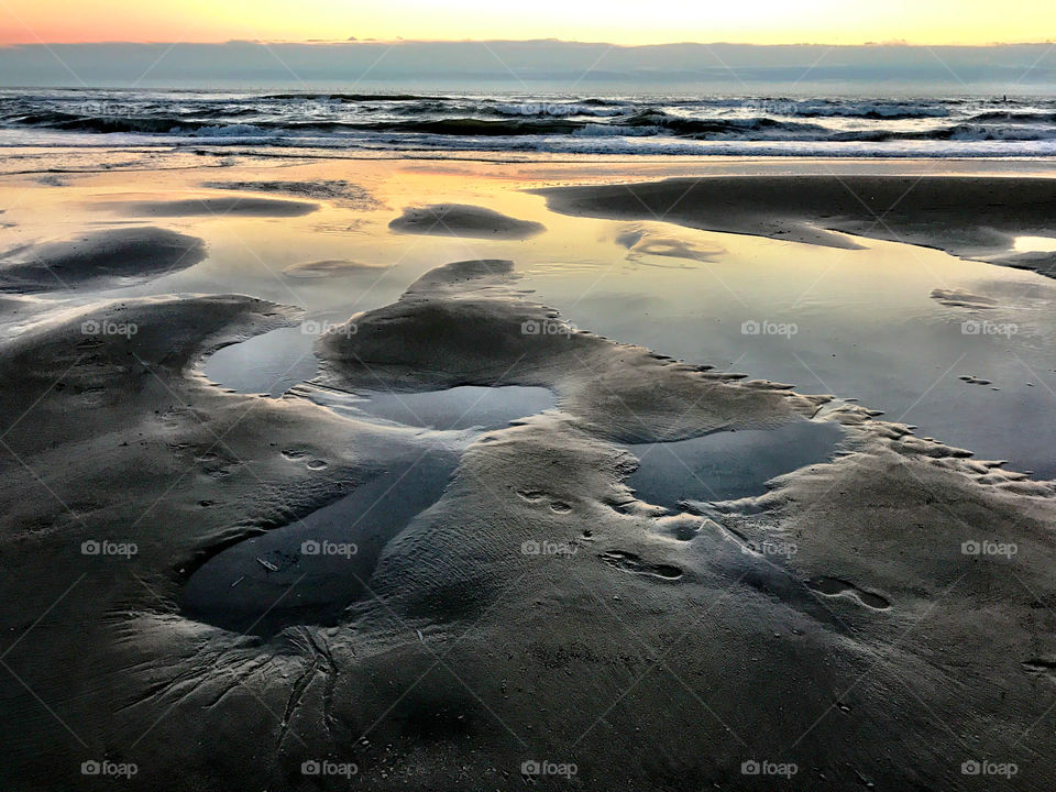 Long summer evening at the sea. 