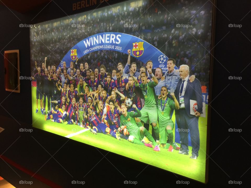 Vitrine de Trofeus e Medalhas do Barcelona Espanha 