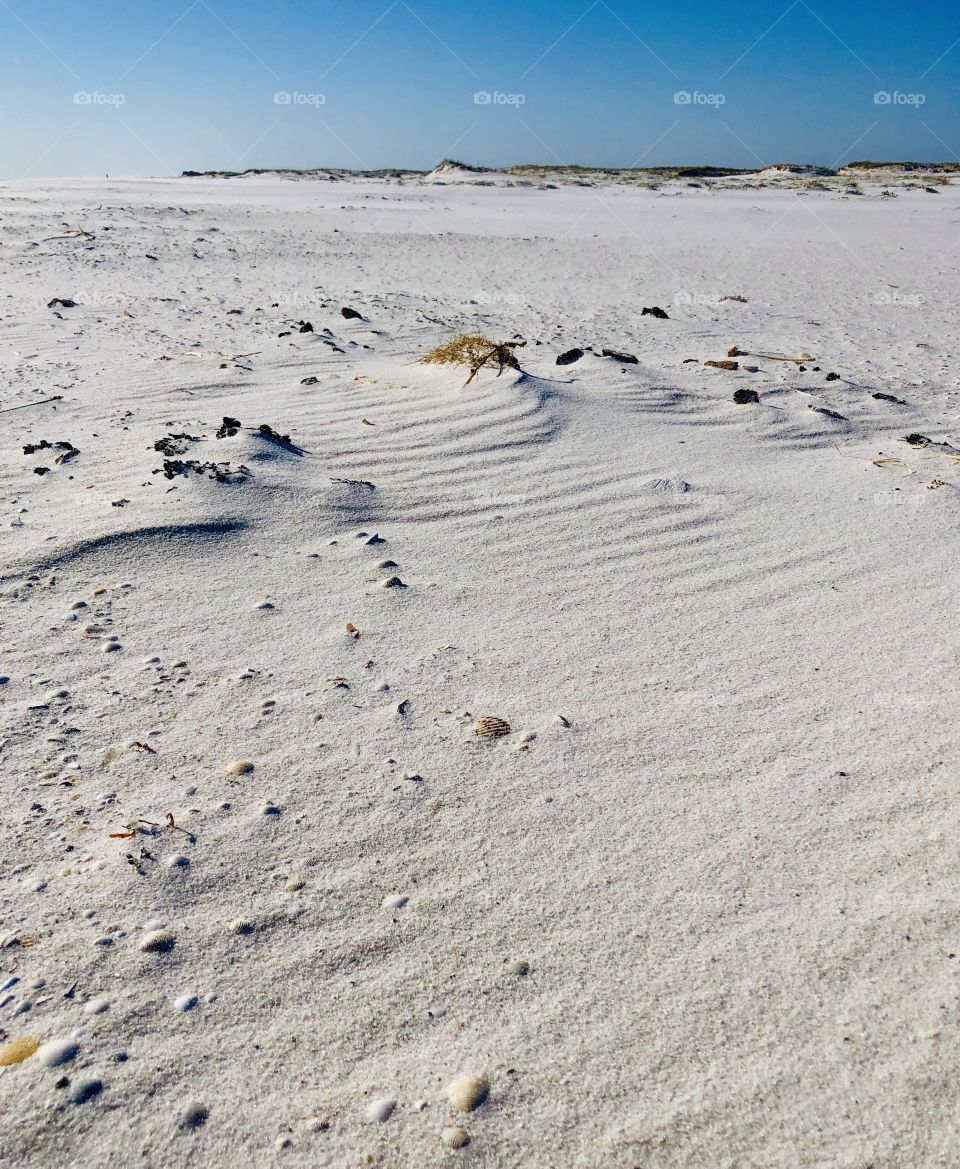 Closeup surface level sand texture
