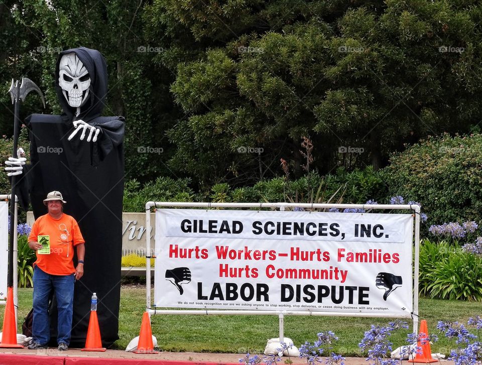 Labor Dispute Protester