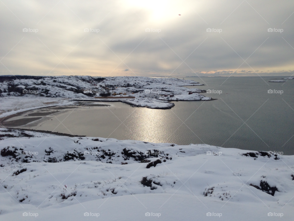 snow winter sky water by haq