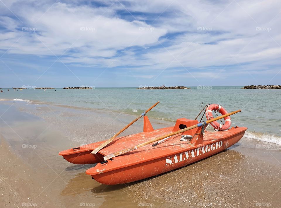Rescue boat on the Adriatic
