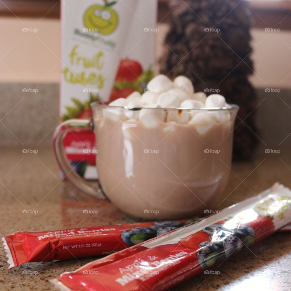 BuddyFruits and Hot chocolate on a cold winter day