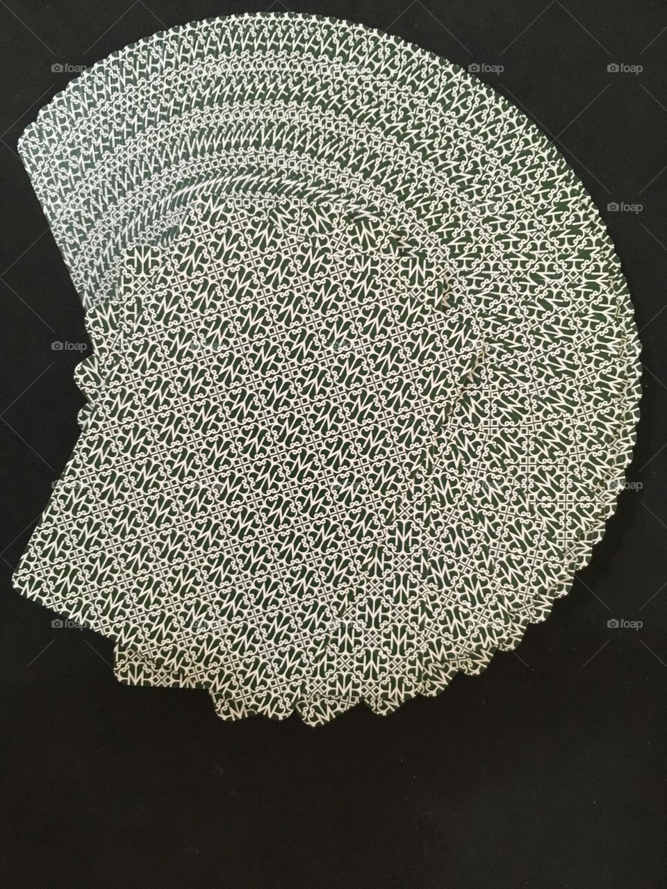 High angle view of playing card