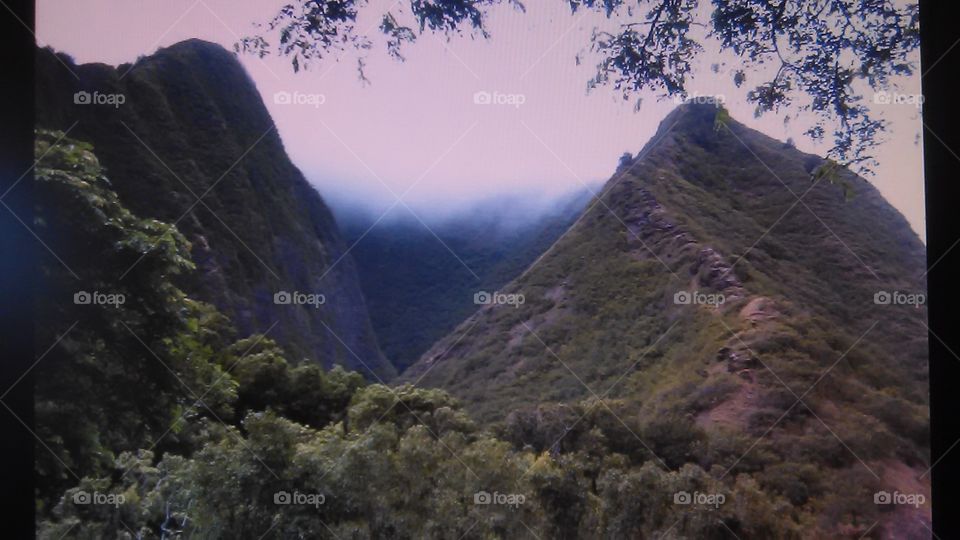 Misty peaks. In Maui on vacation