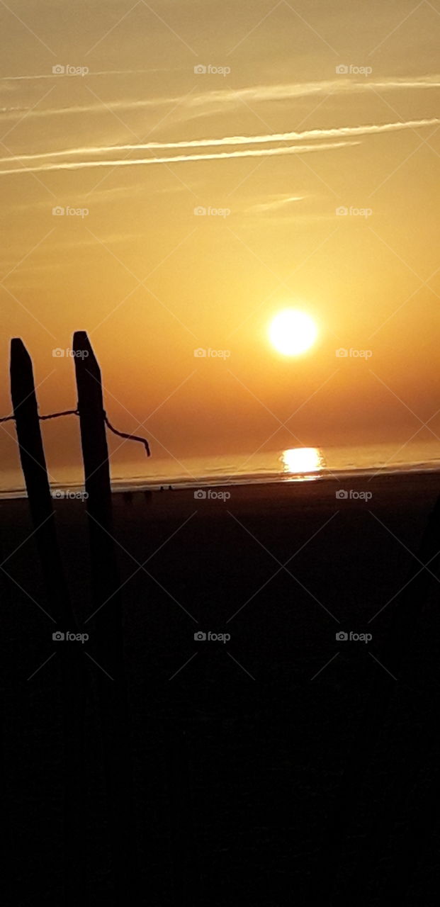 couché de soleil à Berck