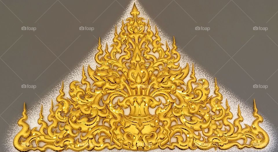 stucco pattern in thai temple.