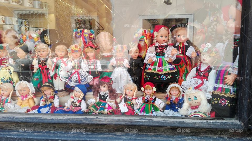 Dolls in the shop window