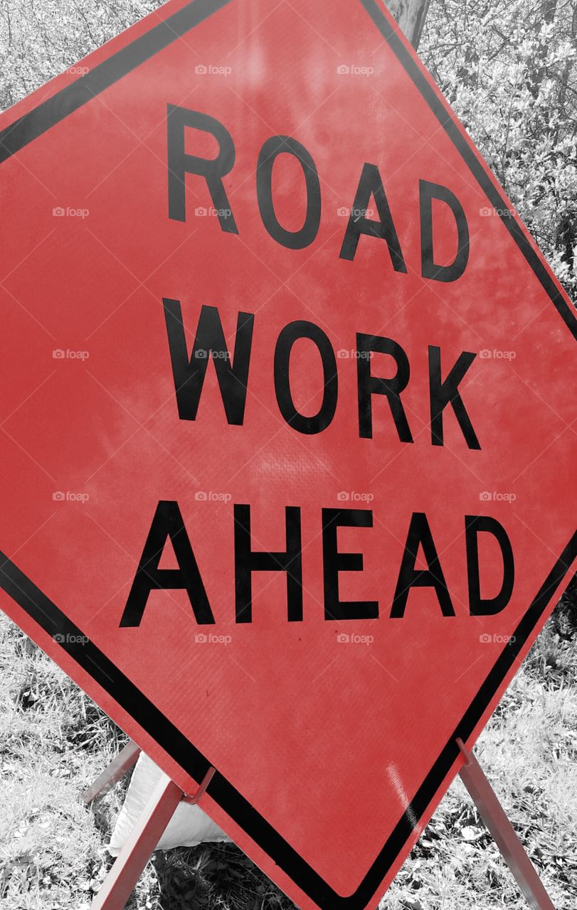 Road Work Sign