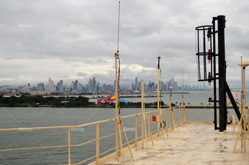 Panama City,  view from the container vessel